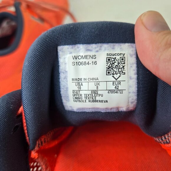 Saucony Guide 15 Shoes Women's 10 Orange Running Athletic Training Gym Sneakers - Picture 8 of 8